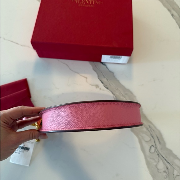 NWT Valentino Garavani Pink Leather Hobo Shoulder Bag - Picture 9 of 13